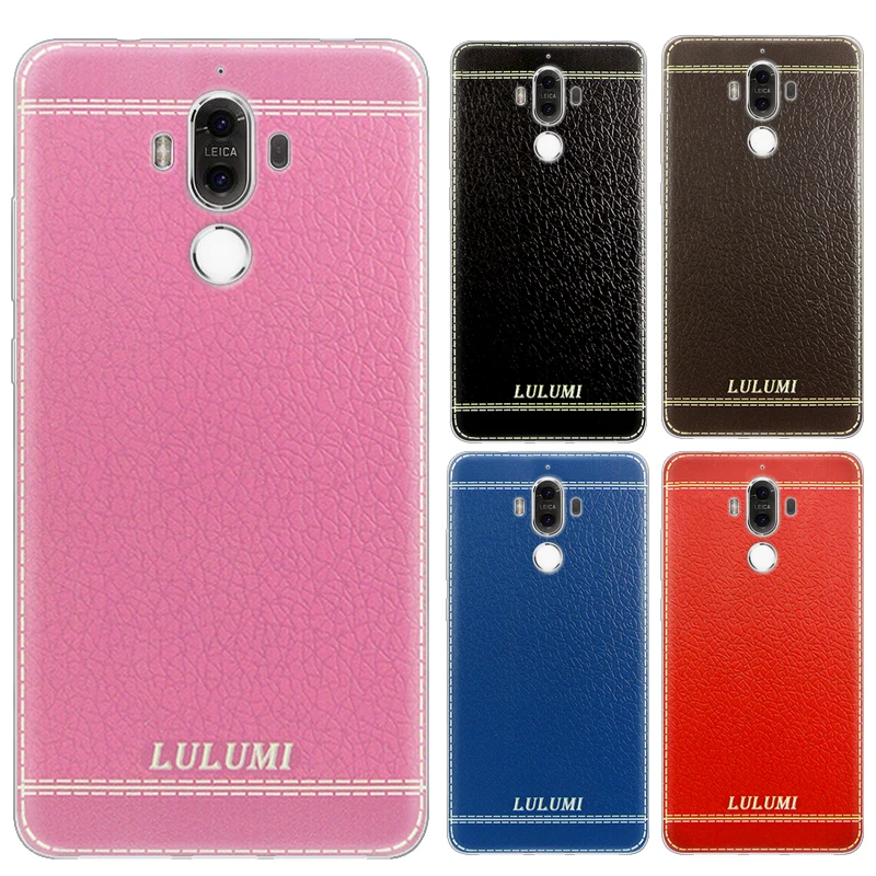Для Huawei Mate 9 Телефоны Случаи Задняя Крышка Силиконовые + PU Телефонов Fundas Capa Coques