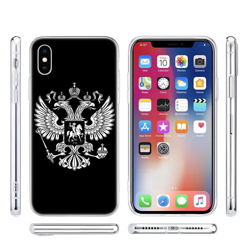 Горячий флаг России эмблема модный силиконовый чехол для Apple IPhone 11 Pro XS Max X XR 7 8 6 6s