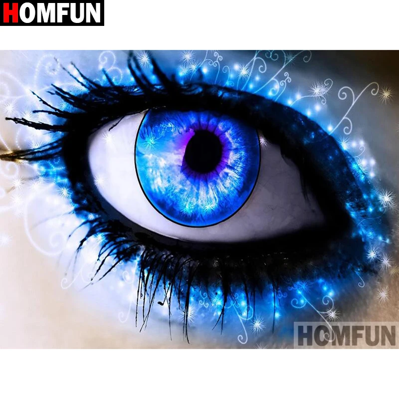 Алмазная вышивка HOMFUN глаза персонажа узор сделай сам 5D алмазная живопись
