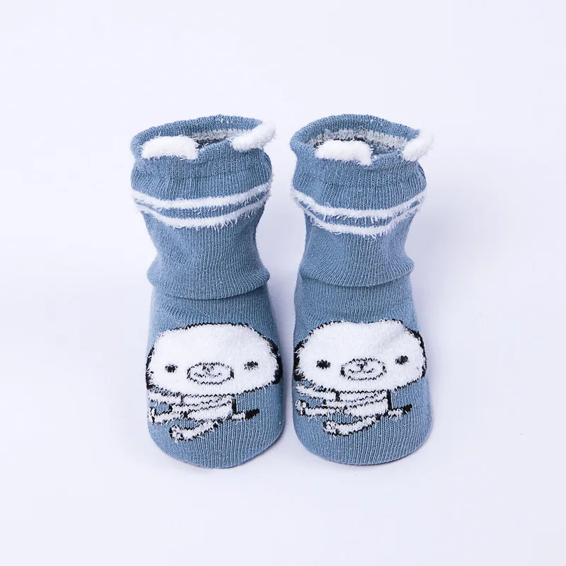1 Pairs/Newborn Baby Boy Socks Pure Cotton Solid Kids Middle Tube Funny Cartoon Cute Animal Print Pattern Casual Style Sox | Детская