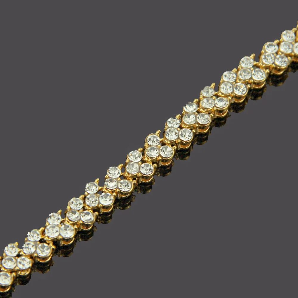 Iced Out браслет полностью Кристальные Стразы прозрачные браслеты Хип-хоп модные