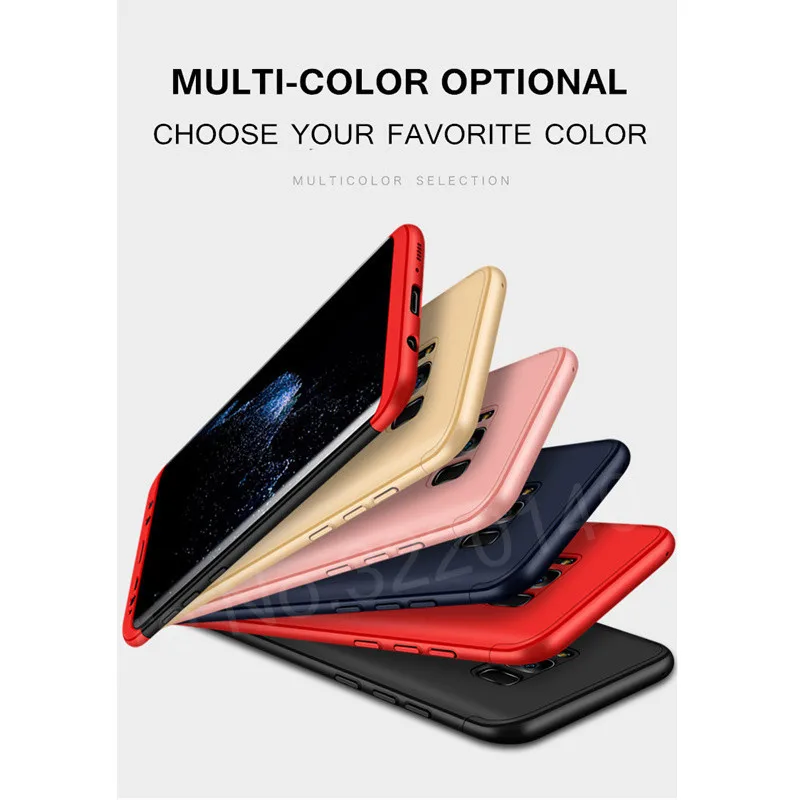 360 Full Body Hard Back Protection Cover cases For Samsung Galaxy S8 Plus S6 S7 Edge Case Luxury Scrub Note 8 |