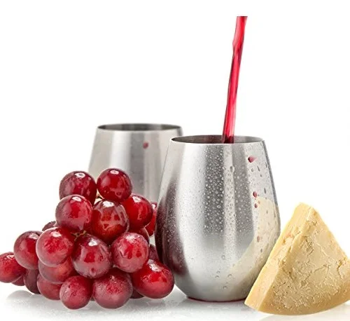 Бесплатная доставка Винные Бокалы из нержавеющей стали 1 шт. 18 унций без БФА