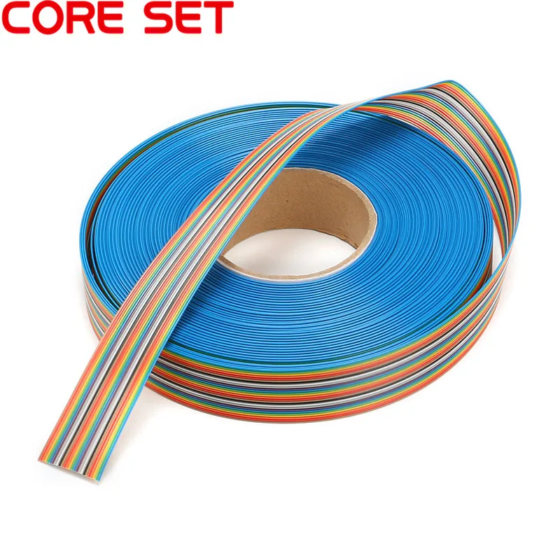 Плоский IDC ленточный Удлинительный кабель 1 м Rainbow DuPont Wire 10P 14P 16P 20P 26P 34P 40P 50P Pin с 27 мм