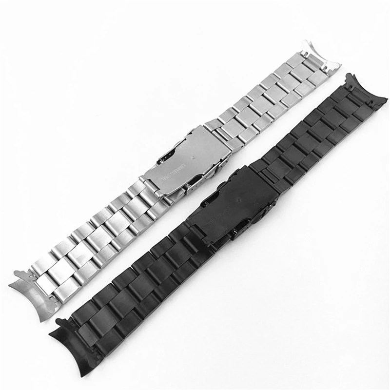 Solid stainless steel strap Curved interface brushed steel bracelet steel strap For precision skx007 20 22mm