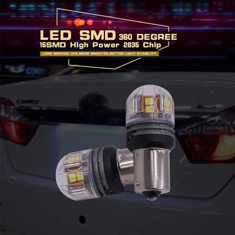 P21W led 1156 автомобильный светильник s S25 BA15S 7506 SMD Белая сигнальная лампа