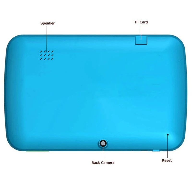 Бесплатная Доставка 7 дюймов Quad Core Дети Tablet PC 8 ГБ RK3126 Android 5.1 MID Dual Cam и Развивающие
