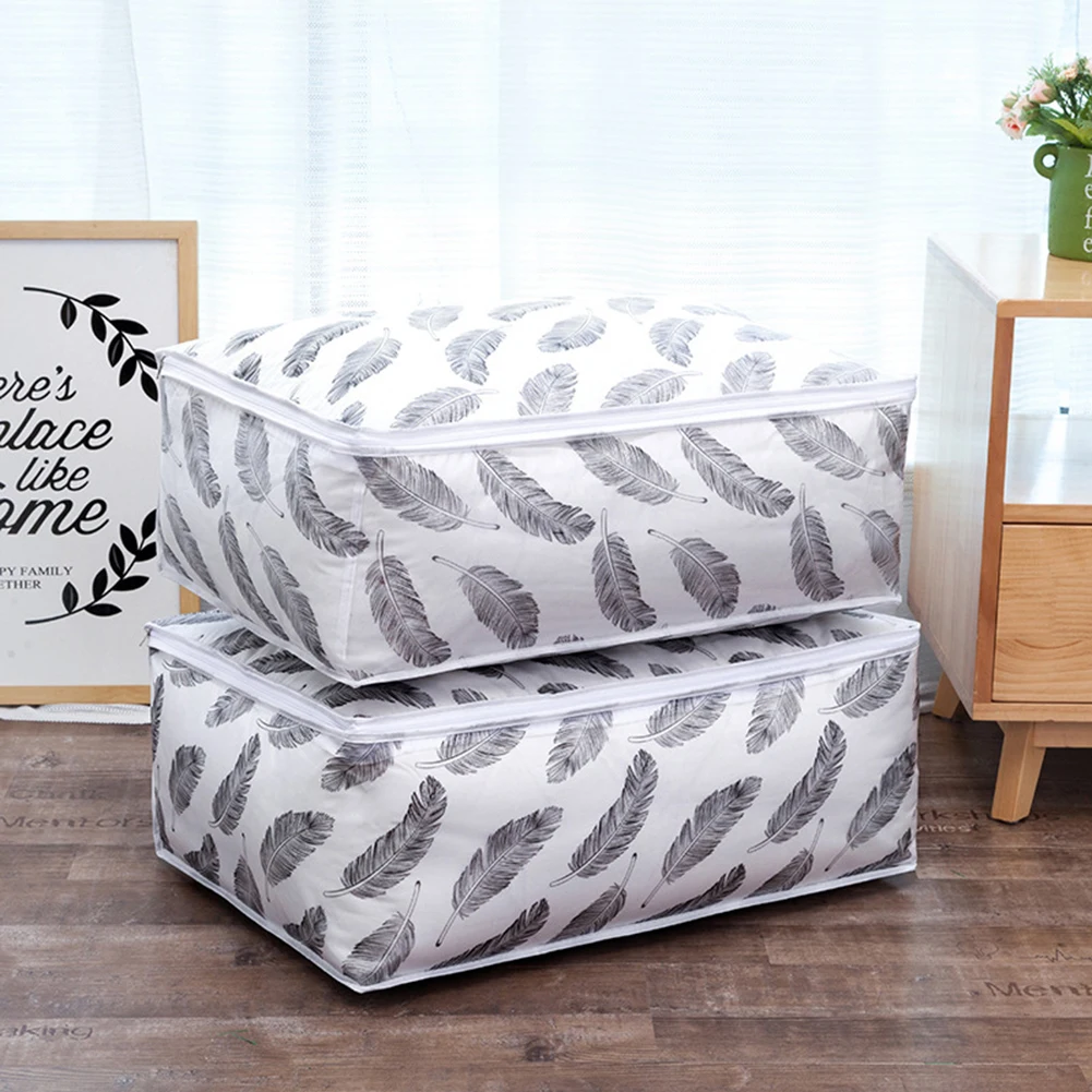 1Pc printing folding waterproof moisture-proof PEVA quilt clothes blanket large capacity storage bag home supplies Home | Дом и сад