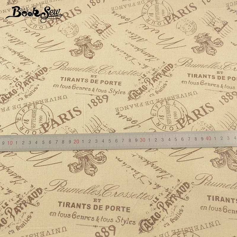 Booksew Home Textile Printed Words Cotton Linen Fabric Design Sewing Material Tablecloth Pillow Bag Curtain Cushion Zakka CM | Дом и сад