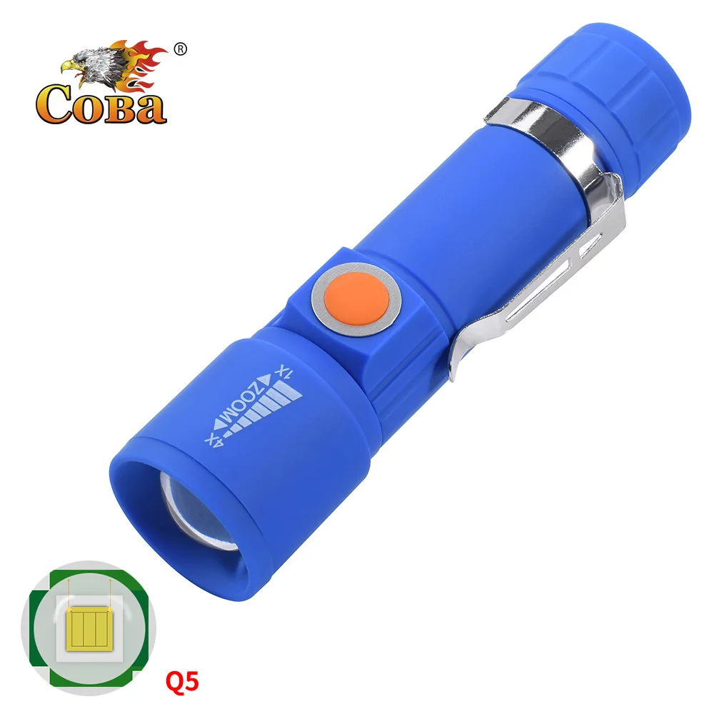 Coba mini led usb Перезаряжаемый светодиодный фонарик со встроенным аккумулятором