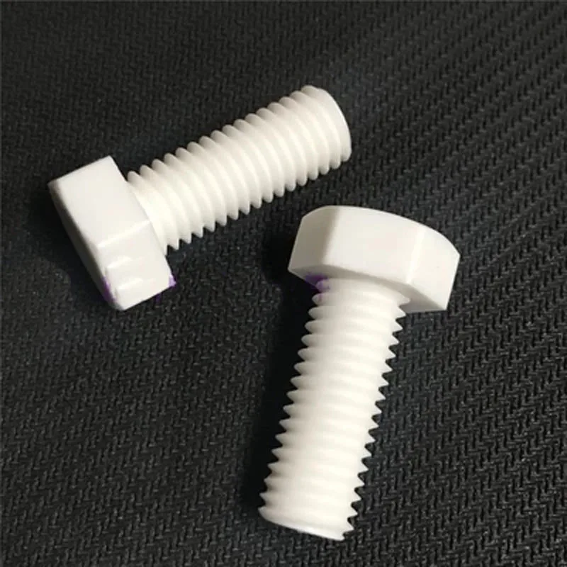 

10pcs M10 Polypropylene PP Hexagonal plastic bolt Acid and alkali resistant Plastic screw preservative 25mm-80mm Length