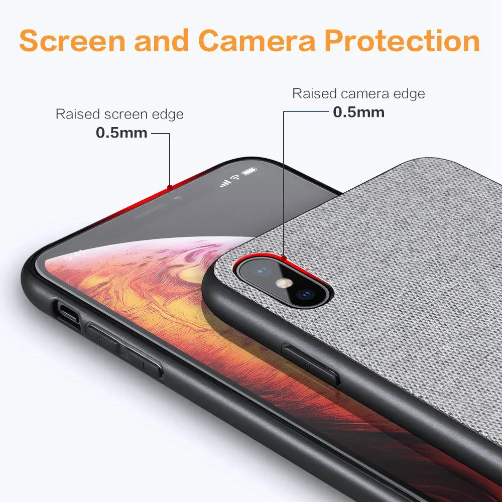 KISSCASE тканевый чехол для iPhone 7 8 XR Conque X XSMAX 5 5S SE текстильный кожаный Чехол сумка |