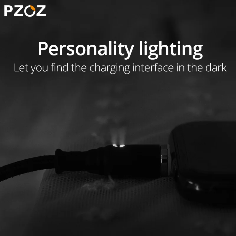 PZOZ магнитная зарядка Micro USB кабель магнитный usb type C для айфона c шнур зарядки