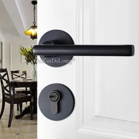 free shipping european mute door lock set interior living room bedroom bathroom door lock for 3545mm doors