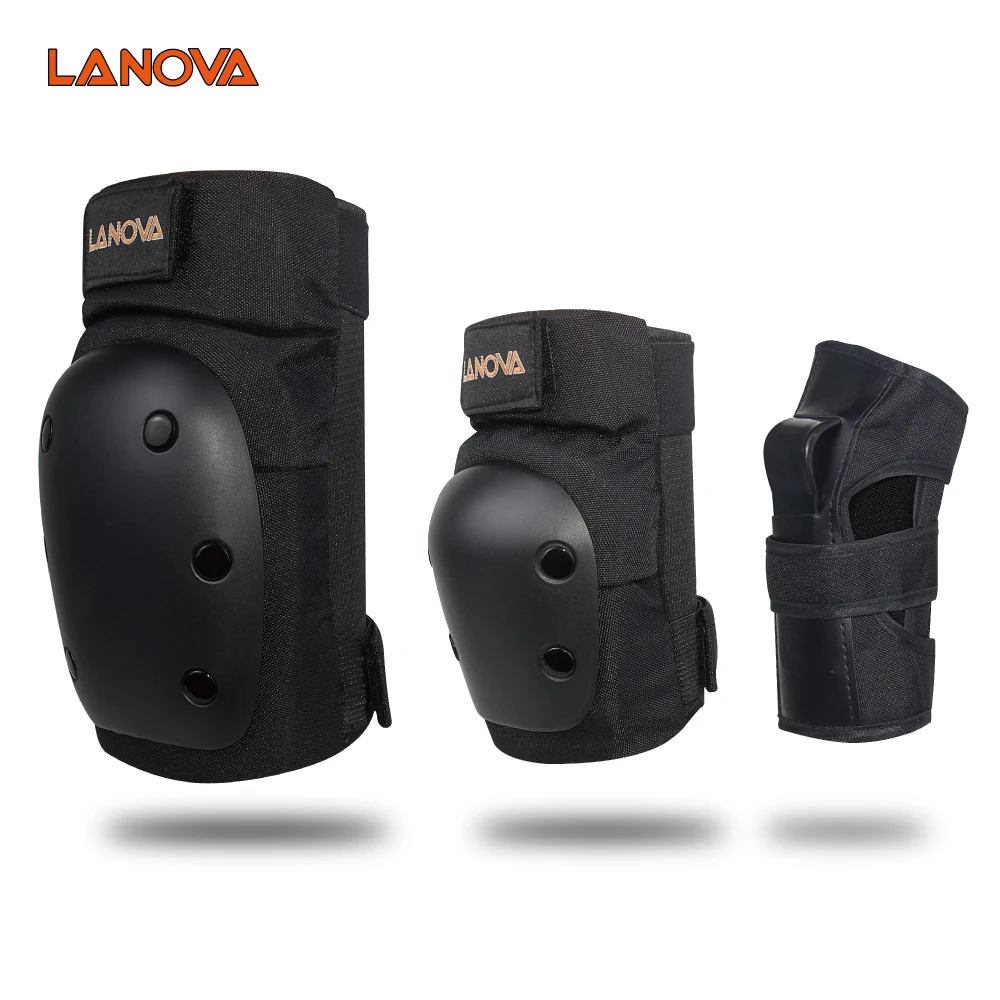 

LANOVA 6pcs/Set protective patins Set Knee Pads Elbow Pads Wrist Protector Protection for Scooter Cycling Roller Skating 4 Size