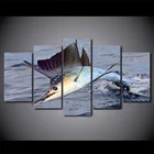 5 шт., настенные картины с изображением рыбы-меча