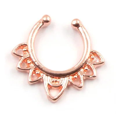 Горячая Распродажа Поддельные кольца для пирсинга перегородки носа