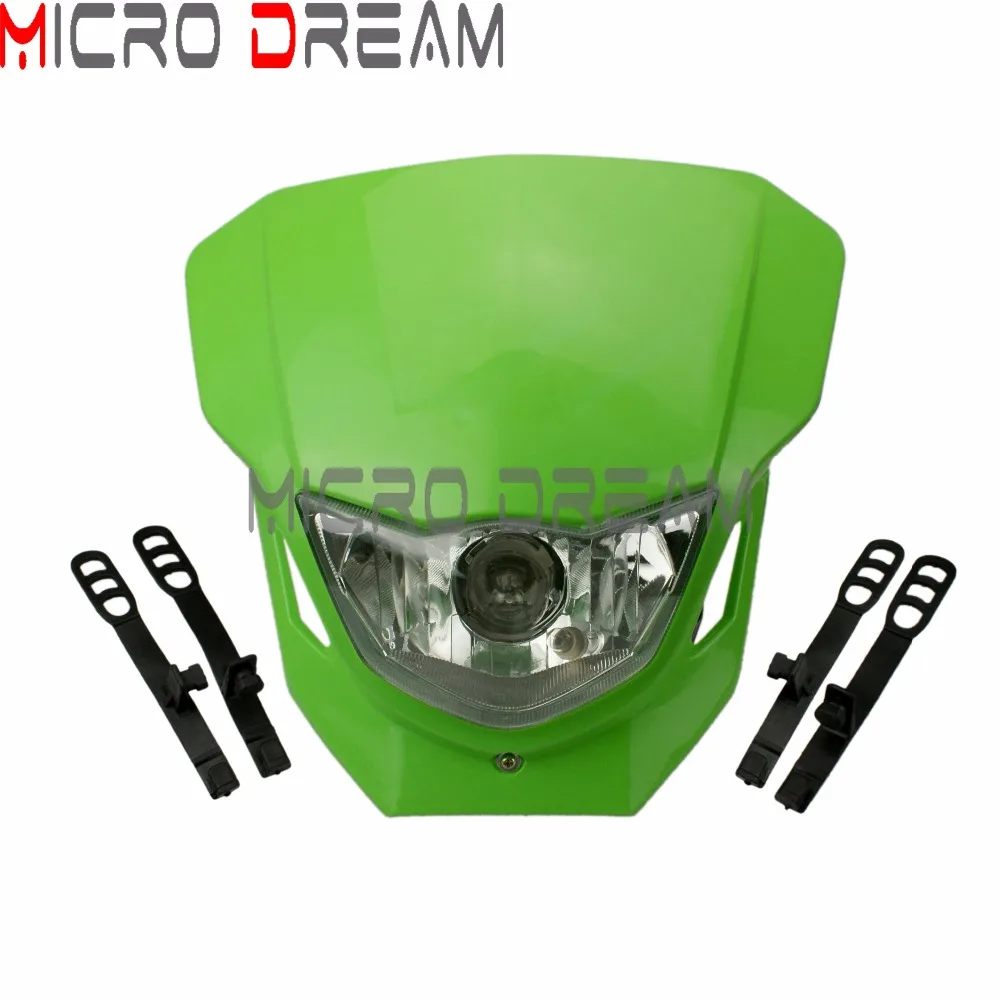 Мотоциклетный Универсальный налобный фонарь Dirtnike зеленого цвета для Kawasaki KLX450F