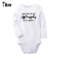 and she lived happily ever after design newborn baby boys girls outfits jumpsuit print infant bodysuit clothes 100 cotton sets