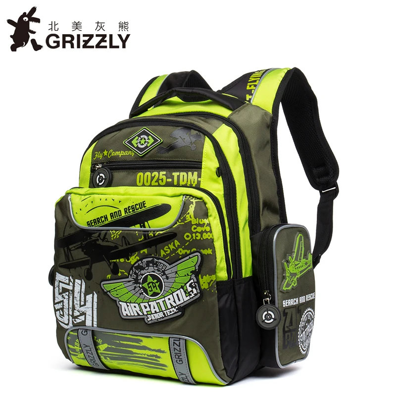 Гризли новые детские рюкзаки для мальчиков Дети Мальчики школьные сумки