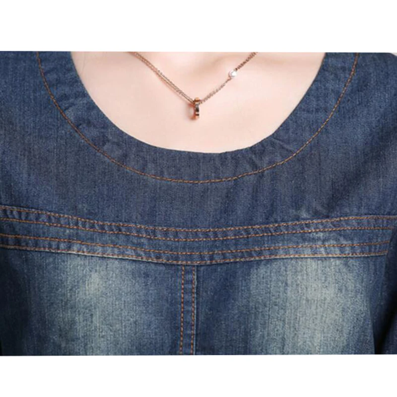 Женское винтажное джинсовое платье с длинным рукавом новое модное осеннее