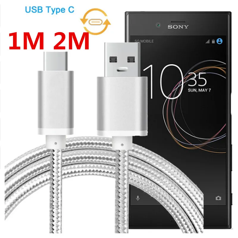 Кабель Type C для Sony Xperia XZ Premium XZS XZ1 XZ2 X Compact XA1 Plus XA2 Ultra L1 L2 кабель зарядки и передачи