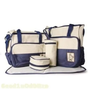 New Fashion 5pcs Baby Changing Diaper Nappy Bag Mummy Mother Handbag multifunctional set | Мать и ребенок