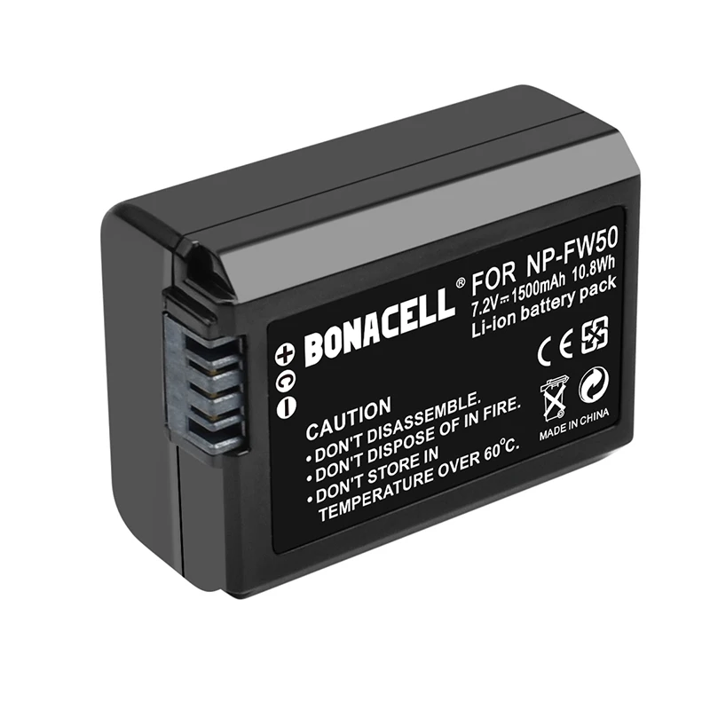 Bonacell 4 шт. батарея для цифровой камеры 7 2 В NP-FW50 FW50 Sony Alpha A6500 A6300 A6000 A7r A5000 7R A7R II A7S A7 |