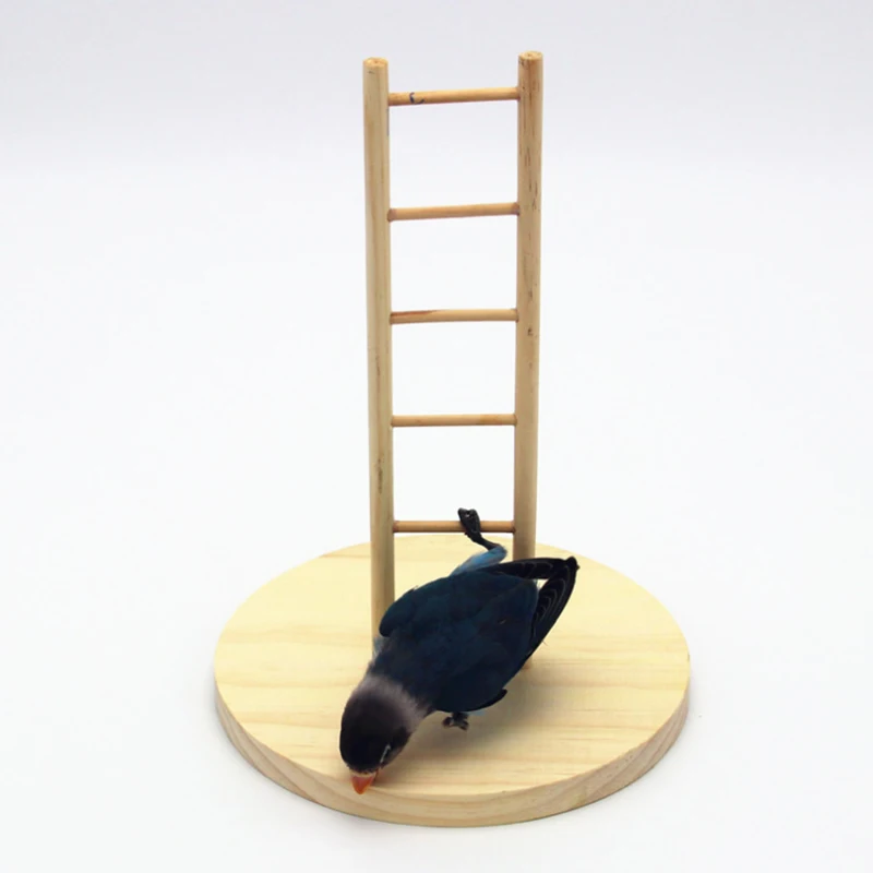 

Parrot Bird toy Climb training Ladder Stand Portable Perches Station pole for Bird Parakeet Wood Birdcage Decoration Accessories