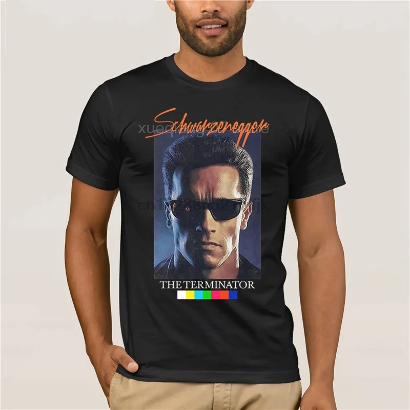 Rocksir Шварценеггер в ERMINATOR дизайн футболка Для мужчин хлопок Футболка