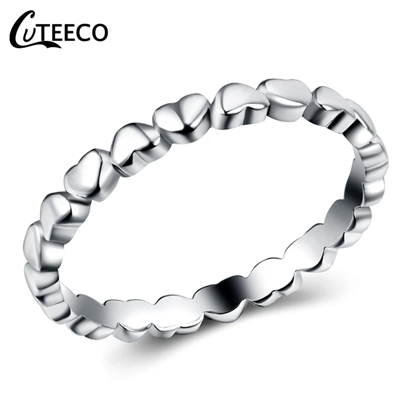 CUTEECO серебристый цвет прозрачный CZ обручальное кольцо для женщин подходит бренд кольца горячая Распродажа ювелирное обручальное кольцо дропшиппинг