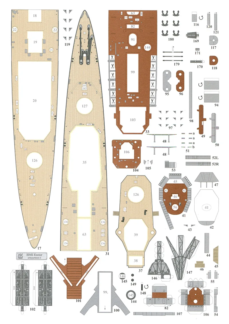 

Paper Model 1:400 Krazownik Exeter Ship Pepercraft Military Funs Gifts Boy Birthday Christmas Gift