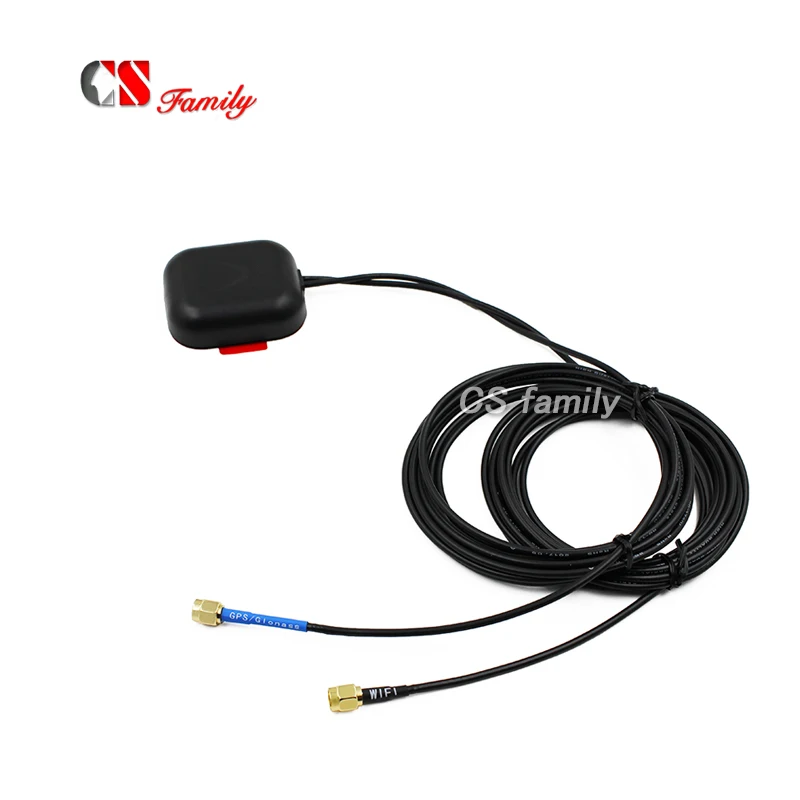 Gps, Wifi, Bluetooth Антенна водонепроницаемая, WiFi gps ГЛОНАСС навигатор, gps/SMA male, Wifi RP-SMA