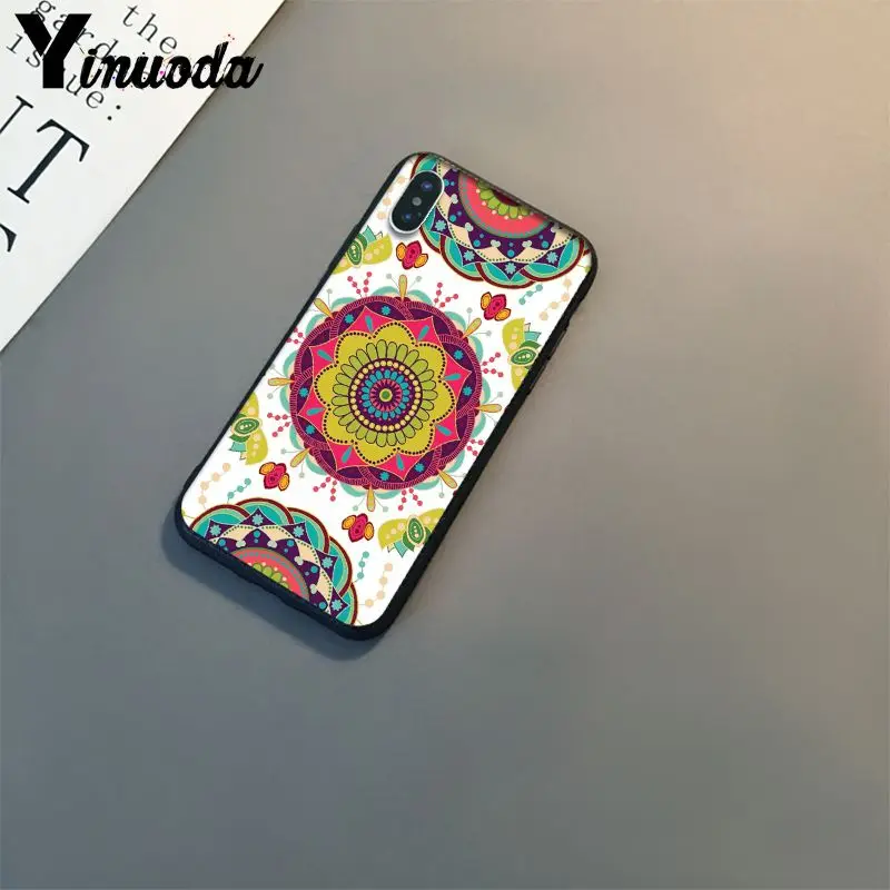 Yinuoda синий Тотем Мандала Цветок на заказ фото телефон чехол для iPhone 6S 6plus 7plus 8 8Plus X