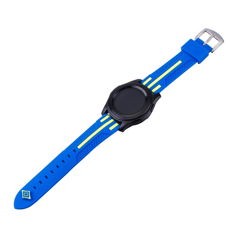 22 мм ремешок для samsung Galaxy Watch 46 мм gear S3 Frontier Ремешок Браслет Силиконовый ремешок для часов huawei GT ремешок gear S 3 46 мм - Цвет ремешка: blue and yellow