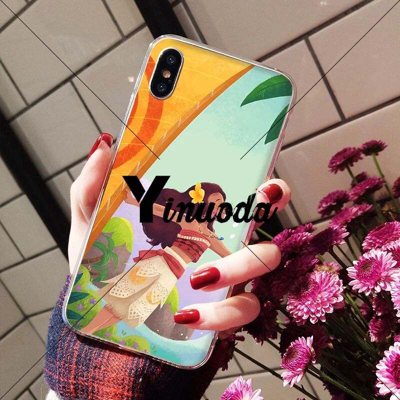 Yinuoda принцесса Моана прозрачный мягкий чехол для телефона Apple iPhone 8 7 6 6S Plus X XS MAX 5 5S