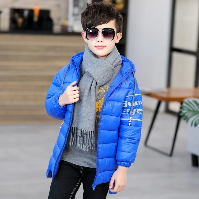

Rlyaeiz Children's Coat 2018 Autumn Winter Jacket For Kids Girls Boys Fashion Lightweight Warm Letter Kids Hooded Parka Outwear
