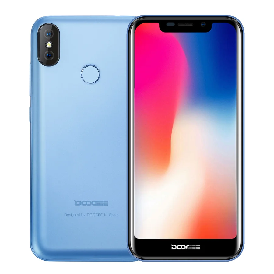 DOOGEE X70 Android 8 1 5 'ཏ:9 мобильный телефон отпечаток пальца разблокировка лица MTK6737 2 ГБ + 16 4000 мАч двойной 8MP 5MP 3g