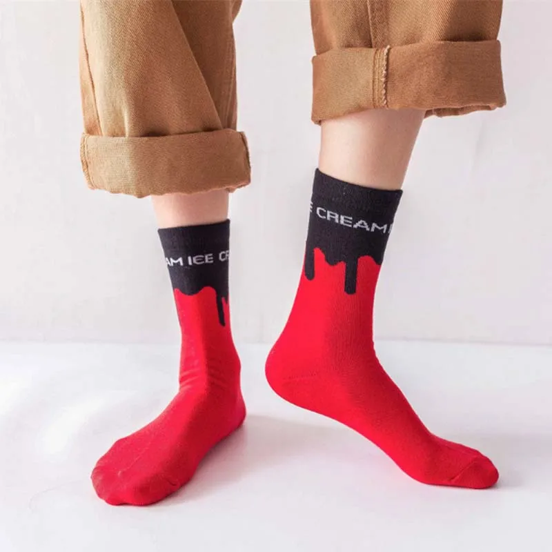Корейская версия Весенняя Новинка женские Носки уличные Танцы non-slip личность в стиле хип-хоп, английский носки с алфавитом SA-8