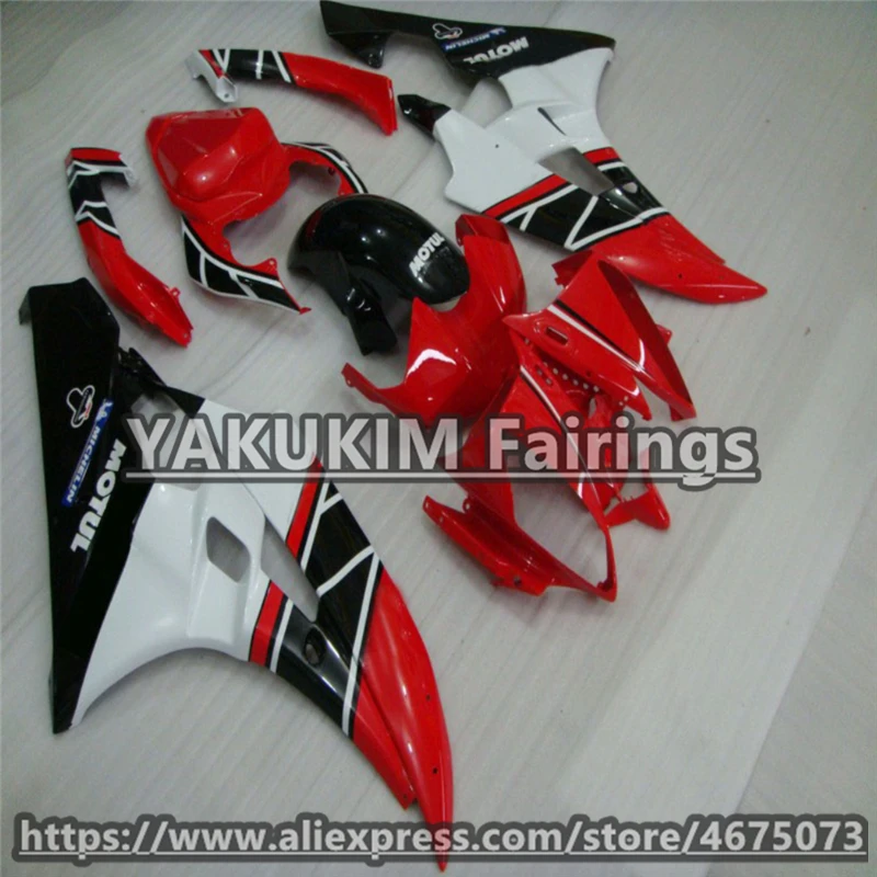 ABS инъекции Обтекатели для YAMAHA R6 2006 2007 мотоцикл обтекатель YZF под заказ красный