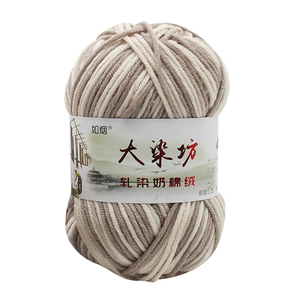 Durable 2019 Hot Sale Practical 1PC 50g Chunky Colorful Hand Knitting Baby Milk Cotton Crochet Knitwear Wool Drop Shipping | Дом и сад