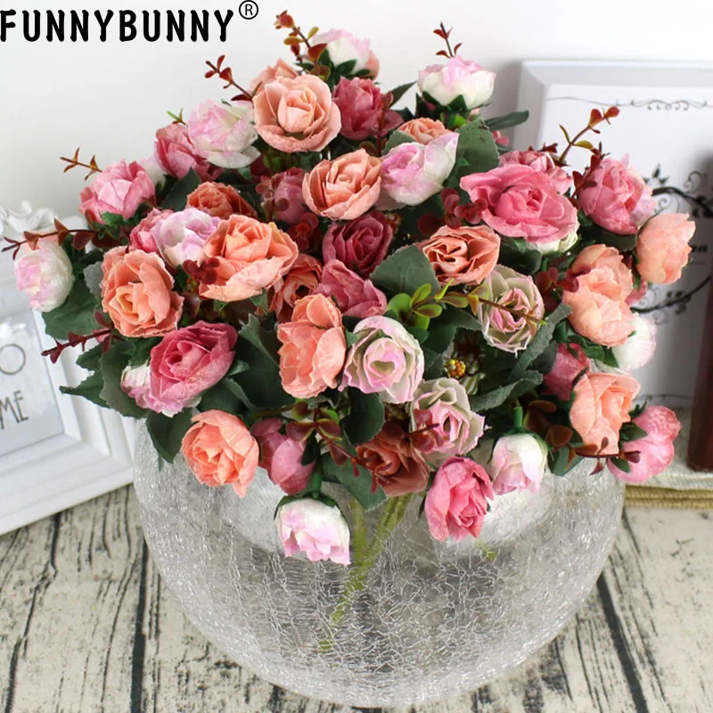FUNNYBUNNY 21 бриллианты Роза Европейская керамическая имитация роза Европейский