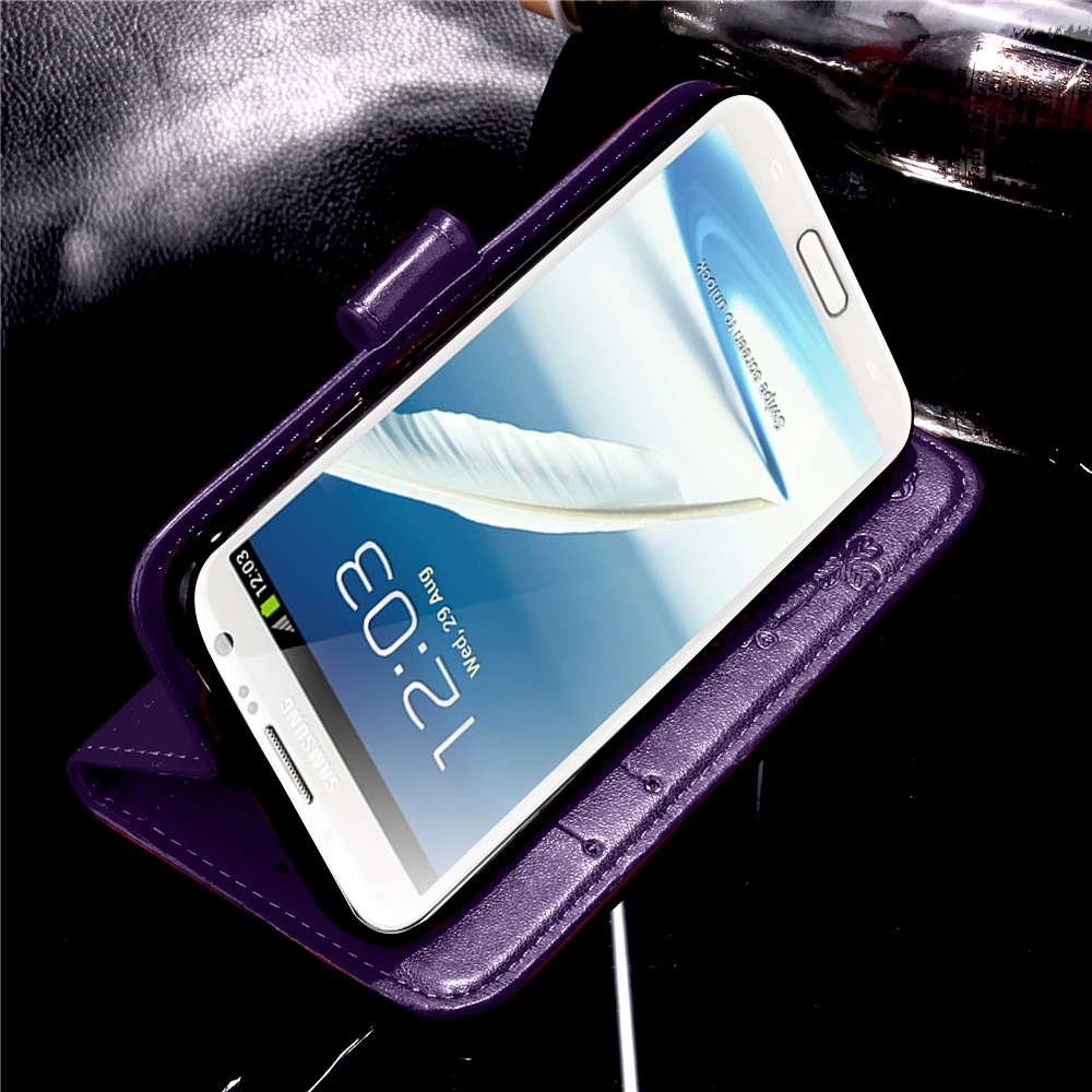 Роскошный кожаный чехол для samsung Galaxy Note 2, чехол, кошелек, откидная крышка, Капа для Coque, samsung Note 2, Note2, N7100, N7102, N7105, чехол
