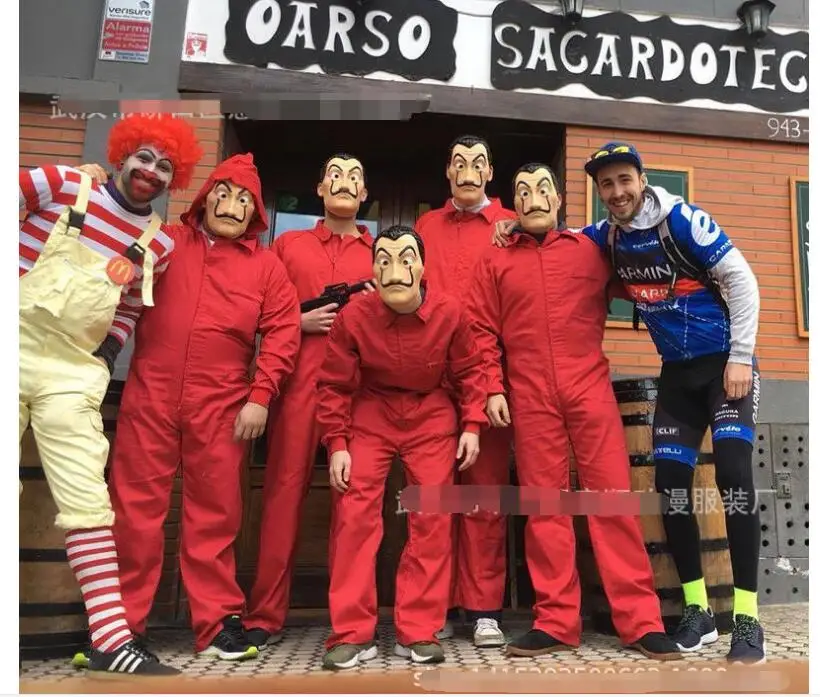 2019 лучший La Casa De Papel Сальвадор Дали Маска Костюм деньги Heist House of Paper Косплэй
