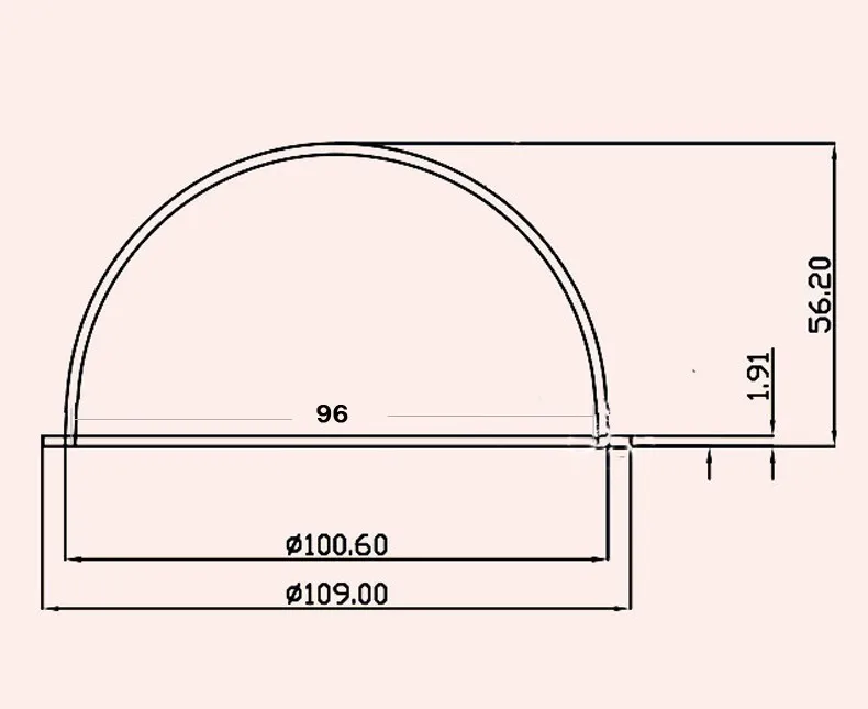 Акриловый купольный чехол для камеры видеонаблюдения 4 дюйма 109x56 2 мм|camera housing|acrylic