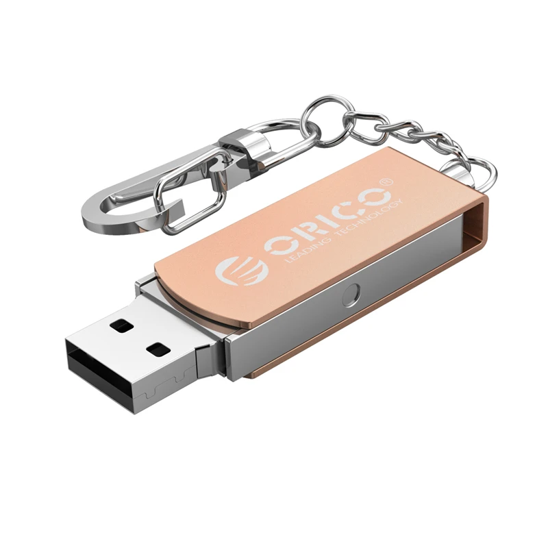 ORICO 64GB 32GB 16GB U disk USB Flash Drive USB2.0 Pendrive with Key Ring Support For Mobile Phone Computer - Цвет: Rose gold