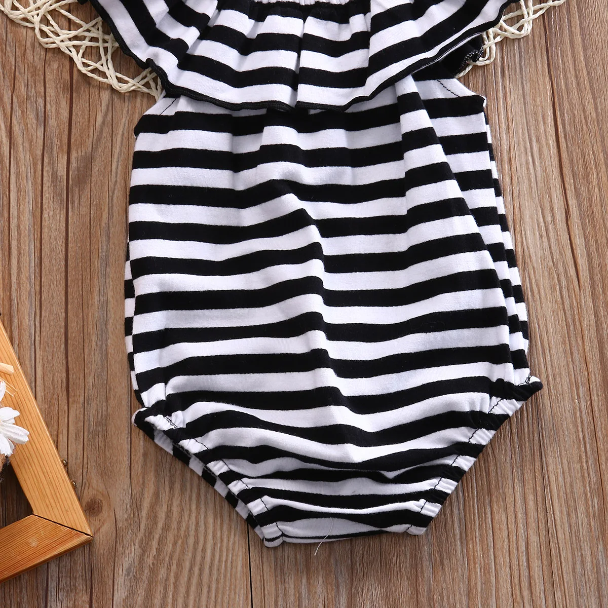 Хлопковый комбинезон в полоску для новорожденных девочек Комбинезон Пляжный