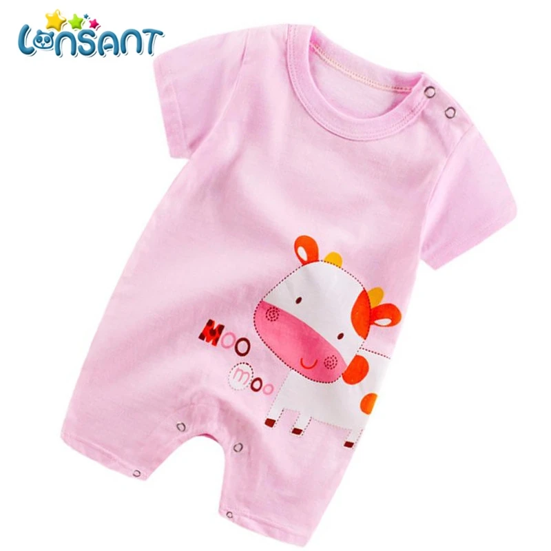 Летний детский комбинезон lonсант для мальчиков и девочек одежда унисекс
