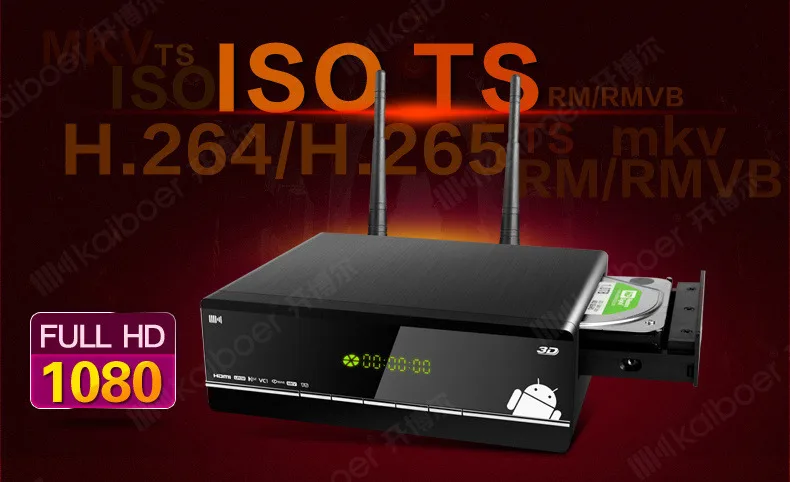 Q7 Duad Core TV Set Top Box Cortex-A9 CPU 1GB 4GB Android 4.2 Wifi Antenna BT+free shipping | Электроника