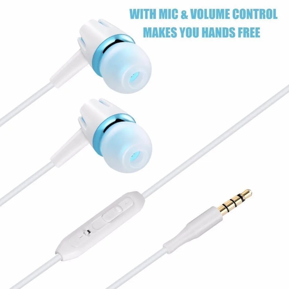 

CHYI Stylish Earphone In-ear Headset Universal Super Bass Music With Mic Headset For PC Android Samsung Huawei Phone Accessories